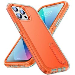   iPhone 13 Pro 6.1' Ütésálló Defender Tok Military TPU+PC Military Series Narancssárga/Áttetsző