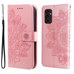   RMPACK Samsung Galaxy A13 Notesz Tok Mintás Mandala Style Kitámasztható Bankkártyatartóval Rózsaarany