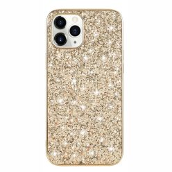   iPhone 12 / iPhone 12 Pro Szilikon Tok Csillámló Glitteres Arany