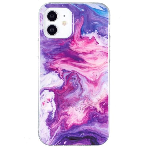 iPhone 12 / iPhone 12 Pro Szilikon Tok Mintás Marble Style Mintázattal B04