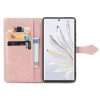 RMPACK Honor 70 5G Tok Notesz Tok Mintás Mandala Style Kitámasztható Bankkártyatartóval Rózsaarany