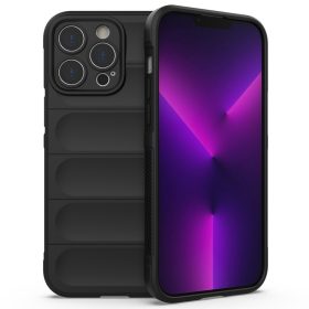   iPhone 14 Pro Szilikon Tok Rugged Shield Ütésállókivitel 2in1 Drop-Proof Series Fekete