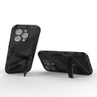 iPhone 14 Pro Tok Ütésállókivitel Kitámasztható 2in1 Armor Hybrid Fekete