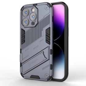   iPhone 14 Pro Tok Ütésállókivitel Kitámasztható 2in1 Armor Hybrid Sötétkék
