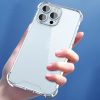 iPhone 14 Pro Ütésálló Szilikon Tok Ütéscsökkentő Keret - Anti-Drop TPU 2in1 Corner Guard Áttetsző
