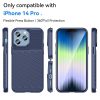 iPhone 14 Pro Szilikon Tok 2in1 Hybrid Thunder Twill Csúszásgátlókivitel Kék