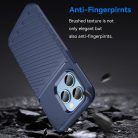 iPhone 14 Pro Szilikon Tok 2in1 Hybrid Thunder Twill Csúszásgátlókivitel Kék