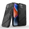 iPhone 14 Tok Ütésállókivitel Kitámasztható 2in1 Armor Hybrid Fekete