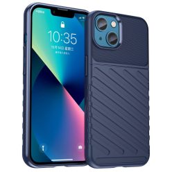   iPhone 14 Szilikon Tok Ütésállókivitel Thunder Twill Series Kék