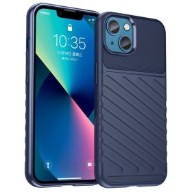   iPhone 14 Szilikon Tok Ütésállókivitel Thunder Twill Series Kék