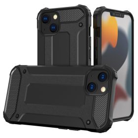iPhone 14 Armor Tok Ütésálló 2in1 Hybrid TPU Fekete