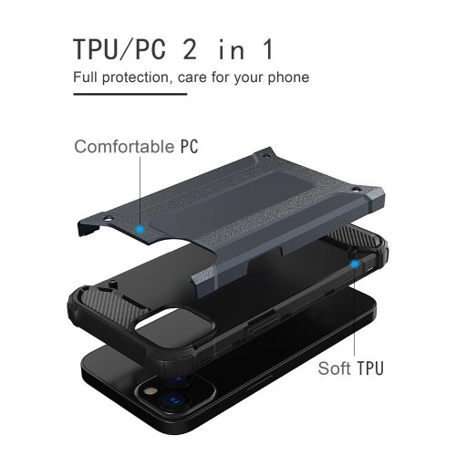 iPhone 14 Armor Tok Ütésálló 2in1 Hybrid TPU Rózsaarany