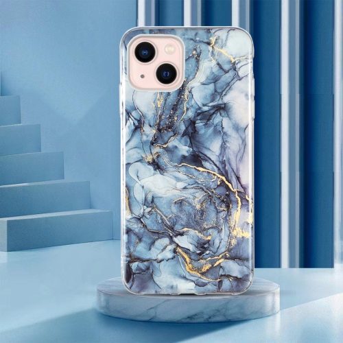 iPhone 14 Szilikon Tok Mintás Marble Style Mintázattal B01