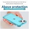iPhone 14 Candy Szilikon Tok 2in1 Ütésállókivitel Ütéscsökkentő Sarkok - Kameravédelemmel Áttetsző/Kék