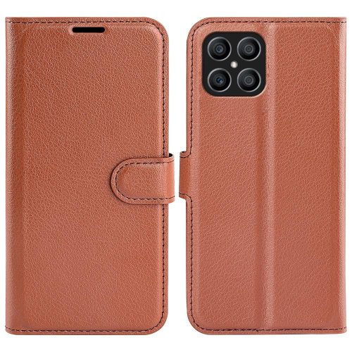 RMPACK Honor X8 ( 4G ) Notesz Tok Business Series Kitámasztható Bankkártyatartóval Barna