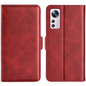  RMPACK Xiaomi 12 Lite Notesz Tok New Business Series Kártyatartóval - Kitámasztható Piros