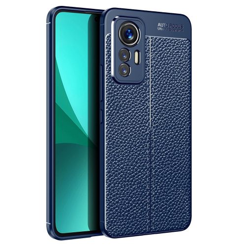 RMPACK Xiaomi 12 Lite Szilikon Tok Bőrmintázattal TPU Prémium Kék