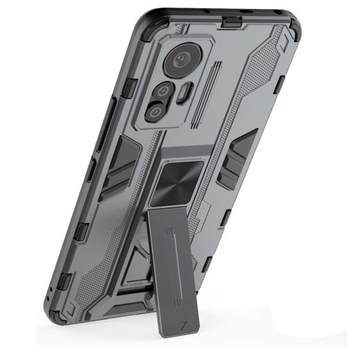 RMPACK Xiaomi 12 Lite Tok Ütésálló Heavy Duty Series 2in1 Hybrid Kitámasztható Szürke