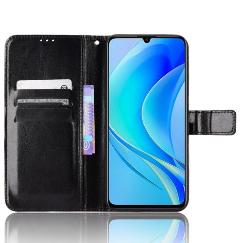 RMPACK Huawei Nova Y70 Notesz Tok Business Series Kitámasztható Bankkártyatartóval Fekete