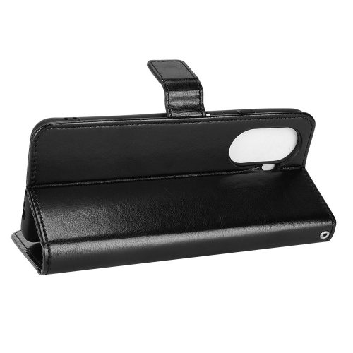 RMPACK Huawei Nova Y70 Notesz Tok Business Series Kitámasztható Bankkártyatartóval Fekete