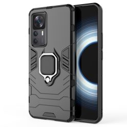   RMPACK Xiaomi 12T Tok 2in1 Heavy Duty Armor Series Ütésállókivitel Gyűrűs - Kitámasztható Funkcióval Fekete