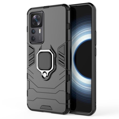 RMPACK Xiaomi 12T Tok 2in1 Heavy Duty Armor Series Ütésállókivitel Gyűrűs - Kitámasztható Funkcióval Fekete