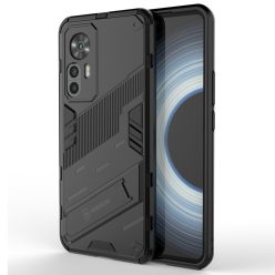   RMPACK Xiaomi 12T Tok Ütésállókivitel Kitámasztható PC + TPU 2in1 Anti-Drop Series Kameralencse védelemmel Fekete