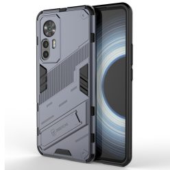   RMPACK Xiaomi 12T Tok Ütésállókivitel Kitámasztható PC + TPU 2in1 Anti-Drop Series Kameralencse védelemmel Sötétkék