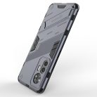 RMPACK Xiaomi 12T Tok Ütésállókivitel Kitámasztható PC + TPU 2in1 Anti-Drop Series Kameralencse védelemmel Sötétkék