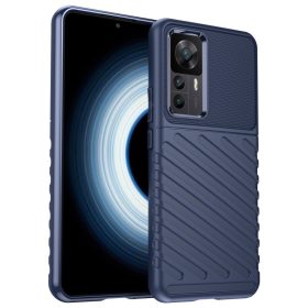   RMPACK Xiaomi 12T Pro / 12T Szilikon Tok Twill Ütésálló Thunder Series Kivitel Sötétkék