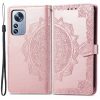 RMPACK Xiaomi 12 Pro Notesz Tok Mandala Mintás Kártyartóval- Kitámasztható Rózsaarany