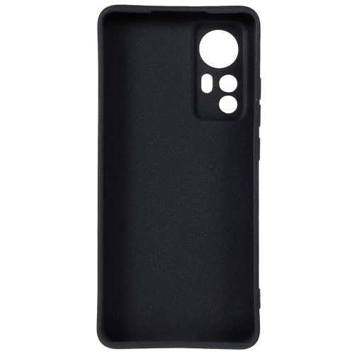 RMPACK Xiaomi 12 Pro Szilikon Tok TPU Kamera Lencse Védelemmel Matt Fekete