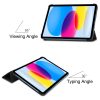 RMPACK iPad 10.9 (2022) Notesz Tok Tri-Fold Series Kitámasztható AutoWakeUp Funkcióval Fekete