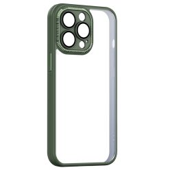   iPhone 13 PRO TPU Szilikon Tok Szálcsiszolt Lencsevédővel Acrylic Series Zöld