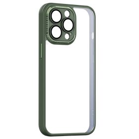   iPhone 13 PRO TPU Szilikon Tok Szálcsiszolt Lencsevédővel Acrylic Series Zöld