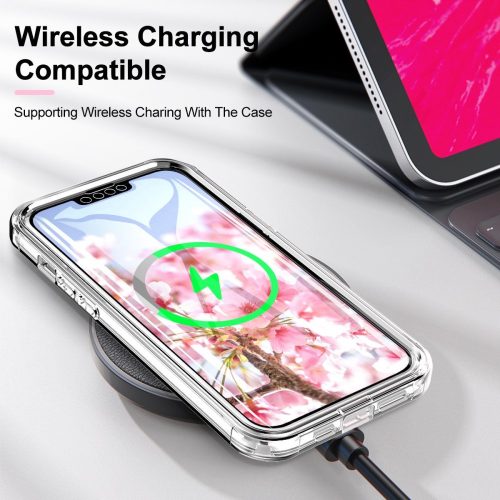iPhone 13 Premium Szilikon Tok 3in1 Mintás Full Protection Series PET Képernyővédővel A02
