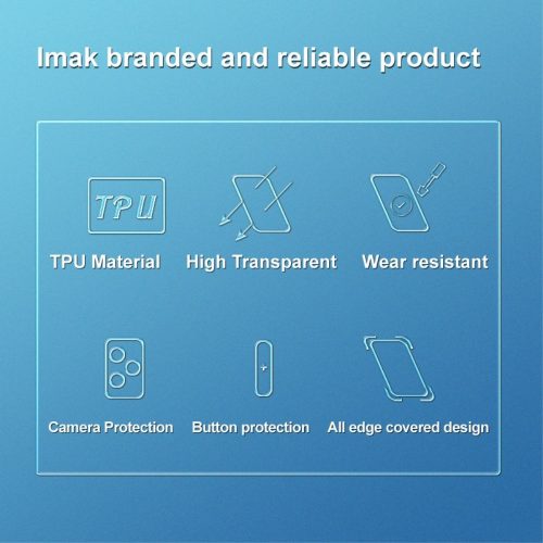 RMPACK Huawei Nova Y90 Ütésálló Szilikon Tok IMAK UX-5 Anti-Drop Shockproof Lencsevédővel Áttetsző