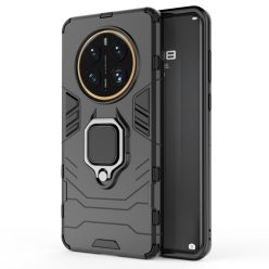   RMPACK Huawei Mate 50 Pro Védőtok Ring Guard Gyűrűs 2in1 Tok Ütésálló - Kitámasztható TPU Hybrid Fekete