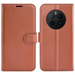   RMPACK Huawei Mate 50 Pro Notesz Tok Business Series Kitámasztható Bankkártyatartóval Barna