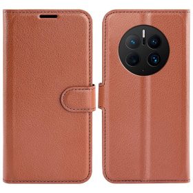   RMPACK Huawei Mate 50 Pro Notesz Tok Business Series Kitámasztható Bankkártyatartóval Barna