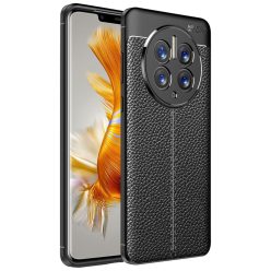   RMPACK Huawei Mate 50 Pro Szilikon Tok Bőrmintázattal TPU Prémium Fekete