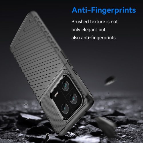 RMPACK Xiaomi 13 Pro Szilikon Tok Twill Ütésálló Thunder Series Kivitel Fekete