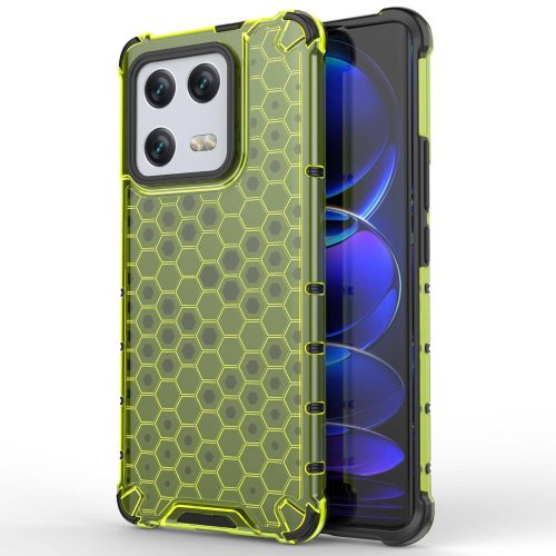 RMPACK Xiaomi 13 Pro Szilikon Tok 2in1 HoneyComb Series Ütésállókivitel Shockproof Zöld