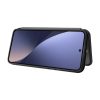 RMPACK Xiaomi 13 Pro Notesz Tok Karbon Mintázattal - Kitámasztható Carbon Style Series Fekete