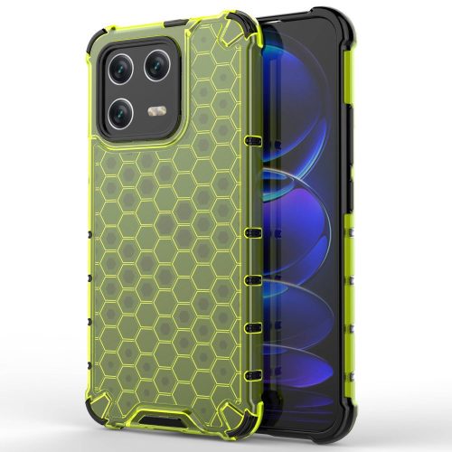 RMPACK Xiaomi 13 Szilikon Tok 2in1 HoneyComb Series Ütésállókivitel Shockproof Zöld