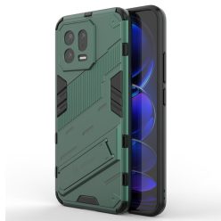   RMPACK Xiaomi 13 Tok Ütésállókivitel Kitámasztható PC + TPU 2in1 Anti-Drop Series Kameralencse védelemmel Zöld