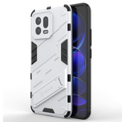   RMPACK Xiaomi 13 Tok Ütésállókivitel Kitámasztható PC + TPU 2in1 Anti-Drop Series Kameralencse védelemmel Fehér