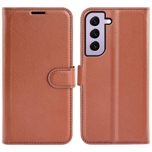 RMPACK Samsung Galaxy S23 Notesz Tok Business Series Kitámasztható Bankkártyatartóval Barna