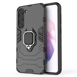   RMPACK Samsung Galaxy S23 Védőtok Ring Guard Gyűrűs 2in1 Tok Ütésálló - Kitámasztható TPU Hybrid Fekete