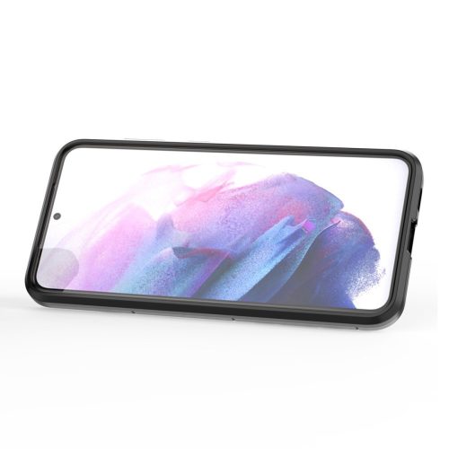 RMPACK Samsung Galaxy S23 Védőtok Ring Guard Gyűrűs 2in1 Tok Ütésálló - Kitámasztható TPU Hybrid Fekete